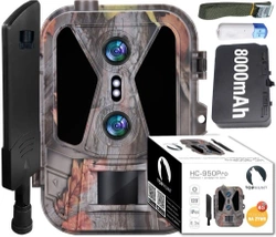 Kamera Leśna Fotopułapka 4K 4G LTE PODGLĄD na ŻYWO Aplikacja HC-950Pro AKU 