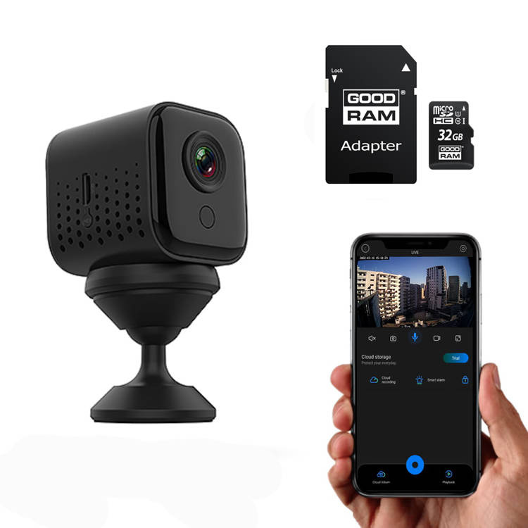 Mini kamera szpiegowska Wi-Fi A11 z Trybem Nocnym ( Zdalny Podgląd ) + karta 32GB